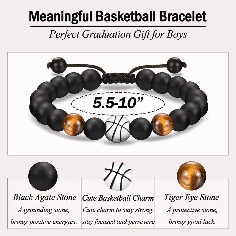 EFVISD Store Soccer Football Basketball Baseball Hockey Bracelet Gifts for Boys Players Team Lovers Son Grandson Brother Nephew Friend as Birthday/Valentines Day/Graduation/Back to School/Christmas Gifts - Image 4